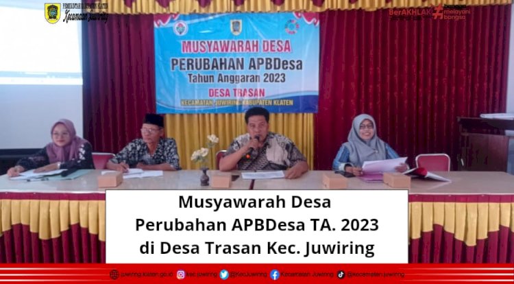 Musdes APBDes Perubahan TA. 2023 Desa Trasan