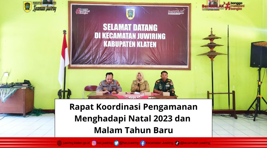 Rapat Koordinasi Pengamanan Menghadapi Natal 2023 dan  Malam Tahun Baru