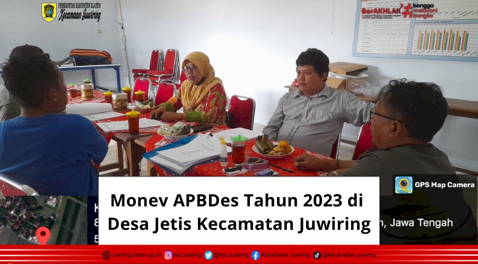 Monev APBDes Tahun 2023 di Desa Jetis Kecamatan Juwiring