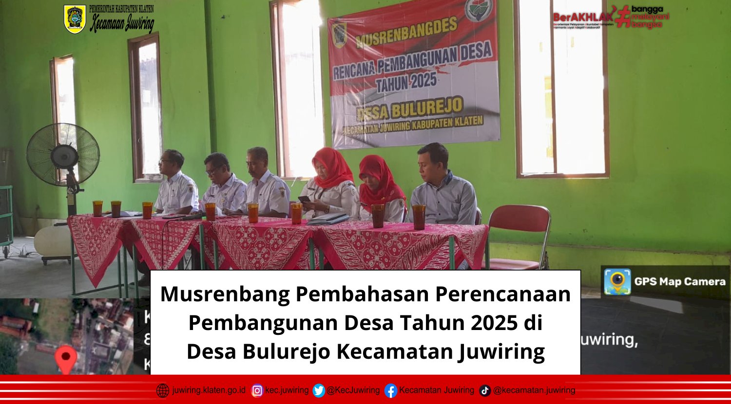 Musrenbang Pembahasan Perencanaan Pembangunan Desa Tahun 2025 di Desa Bulurejo Kecamatan Juwiring