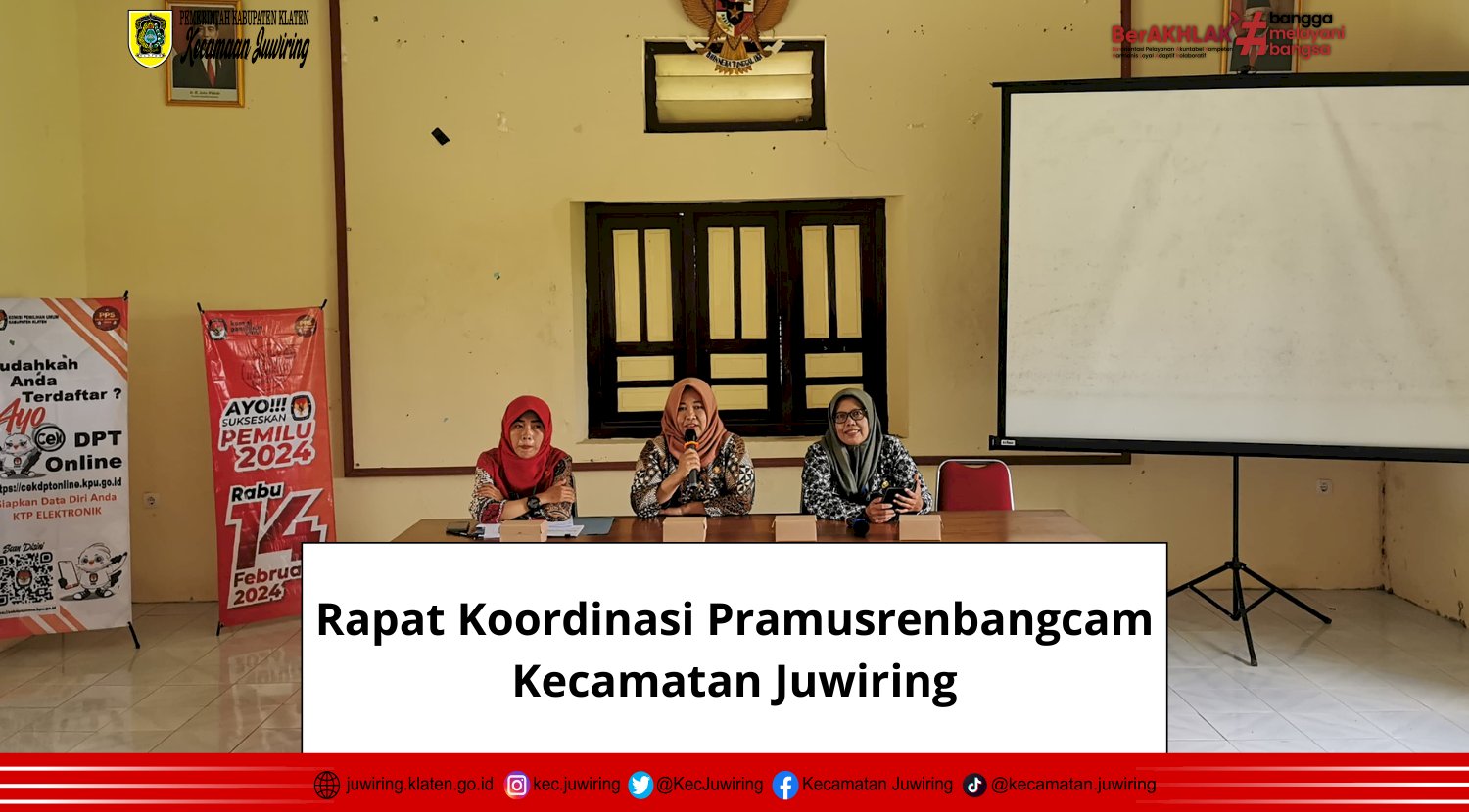 Rapat Koordinasi Pramusrenbangcam di Kecamatan Juwiring