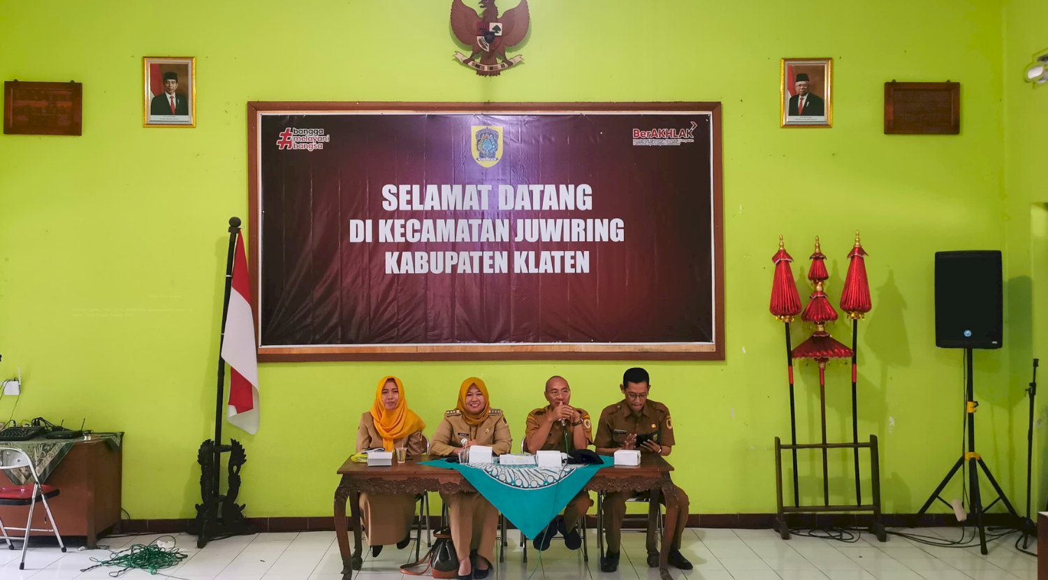 Rapat Koordinasi Percepatan Verval P3KE (Pensasaran Percepatan Penghapusan Kemiskinan Ekstrem ) di Kecamatan Juwiring