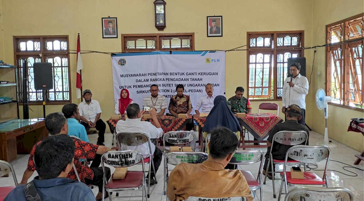 Musyawarah Penetapan Bentuk Rugi Pengadaan Tanah SUTET di Desa Mrisen Kecamatan Juwiring