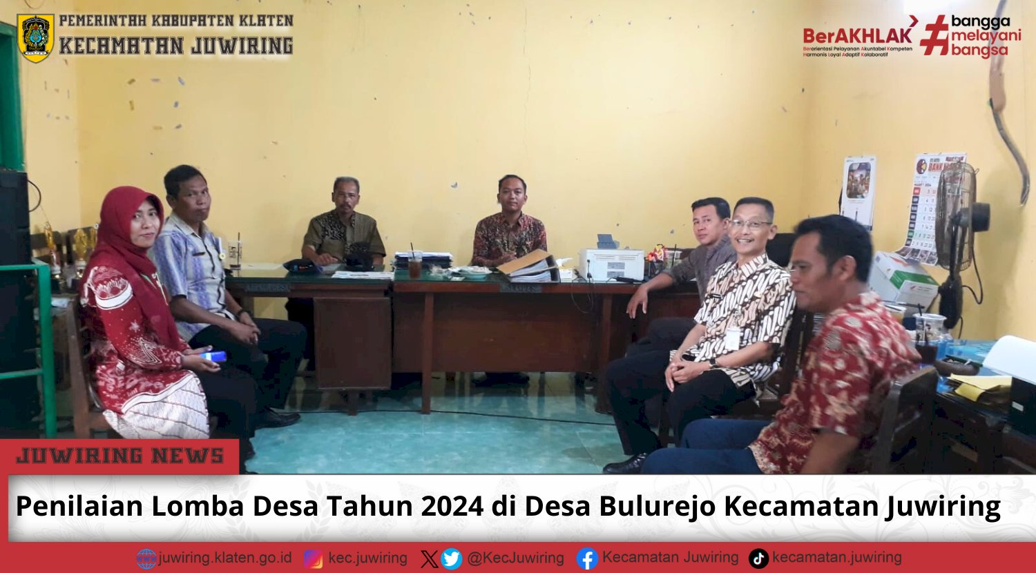 Penilaian Lomba Desa Tahun 2024 di Desa Bulurejo