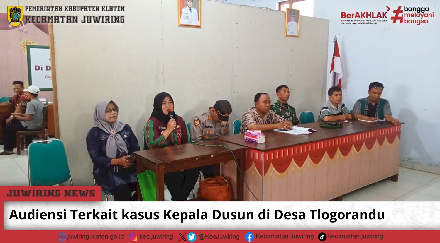 Audiensi Terkati kasus Kepala Dusun di Desa Tlogorandu