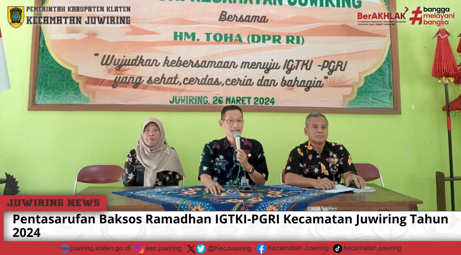 Pentasarufan Baksos Ramadhan IGTKI-PGRI Kecamatan Juwiring Tahun 2024