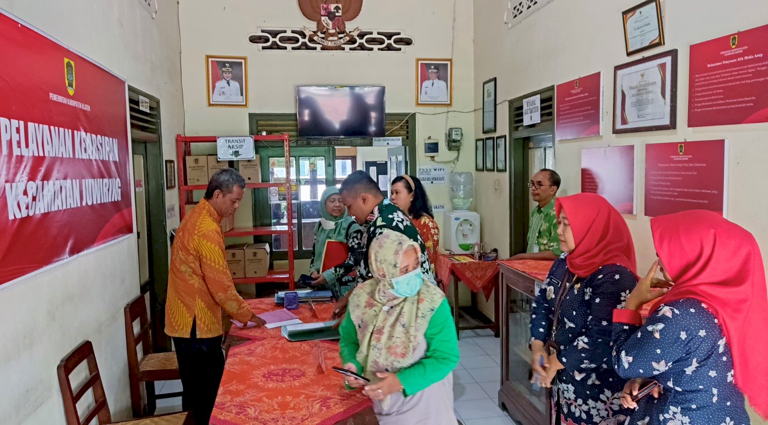 Monitoring Kearsipan Kecamatan Juwiring dari Dinas Perpustakaan dan Arsip Kabupaten Klaten