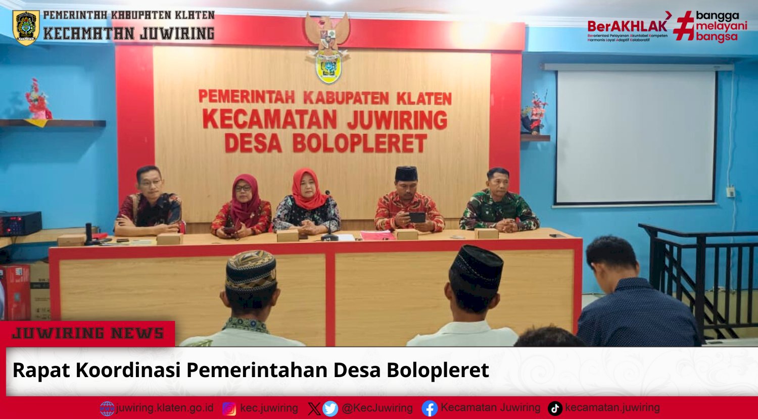 Rapat Koordinasi Pemerintahan Desa Bolopleret Kecamatan Juwiring