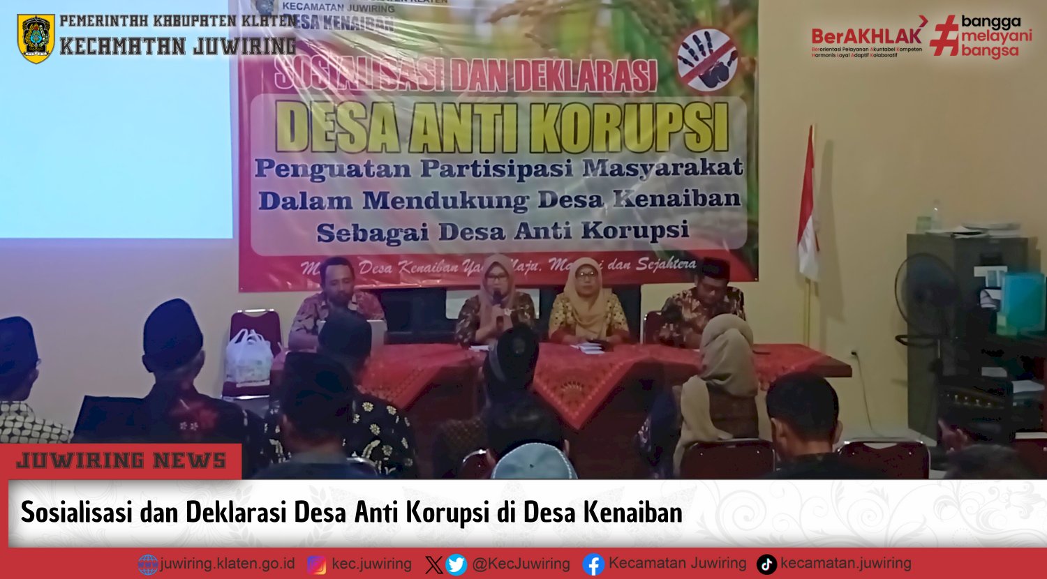 Sosialisasi dan Deklarasi Desa Anti Korupsi di Desa Kenaiban