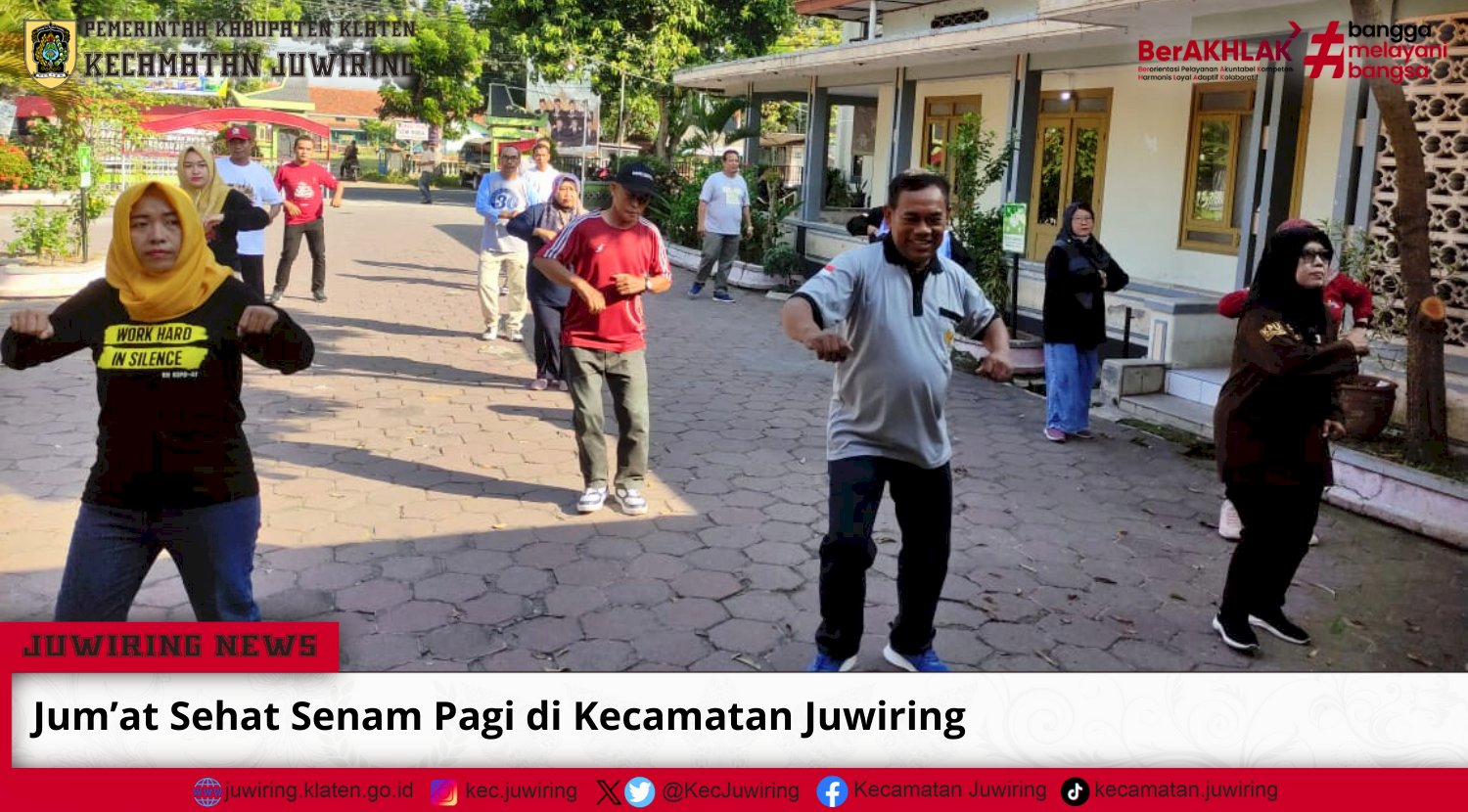 Jum’at Sehat Senam Pagi di Kecamatan Juwiring