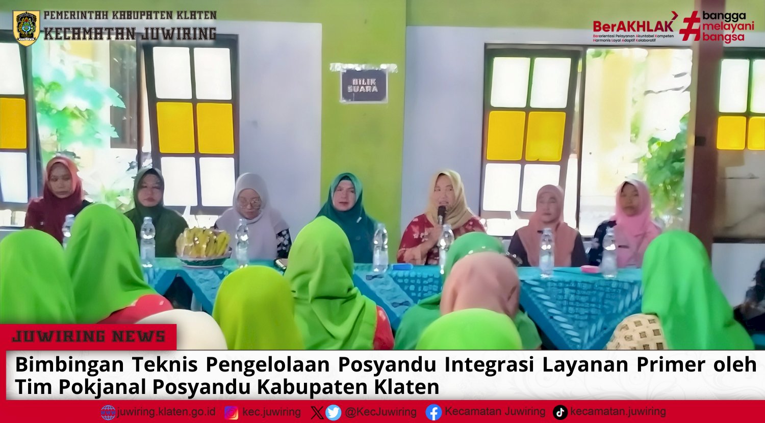 Bimbingan Teknis Pengelolaan Posyandu Integrasi Layanan Primer oleh Tim Pokjanal Posyandu Kabupaten Klaten