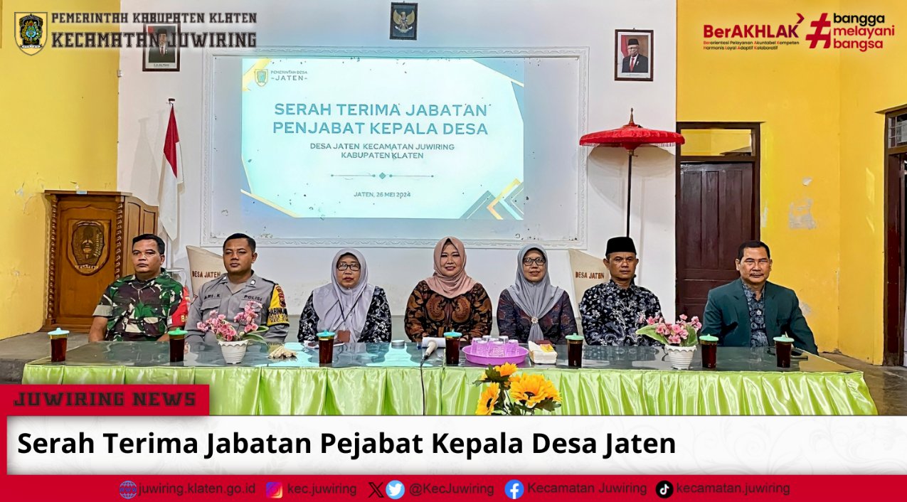 Serah Terima Jabatan Pejabat Kepala Desa Jaten