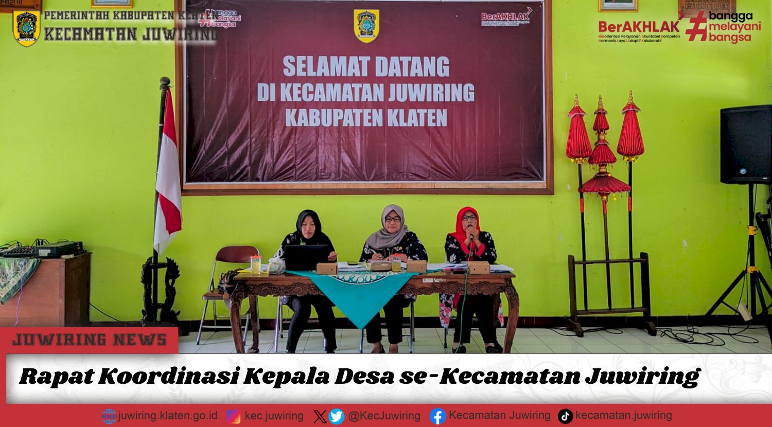 Rapat Koordinasi Kepala Desa se-Kecamatan Juwiring