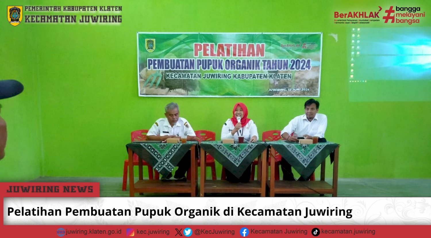 Kegiatan Pelatihan Pembuatan Pupuk Organik di Kecamatan Juwiring.