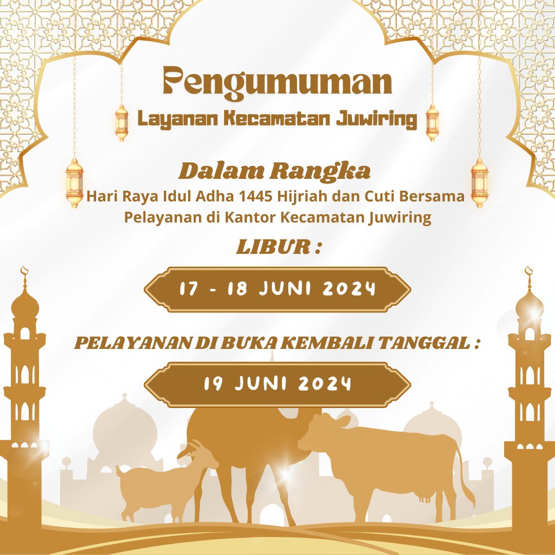 Libur Hari Raya Idul Adha 1445 Hijriah dan Cuti Bersama