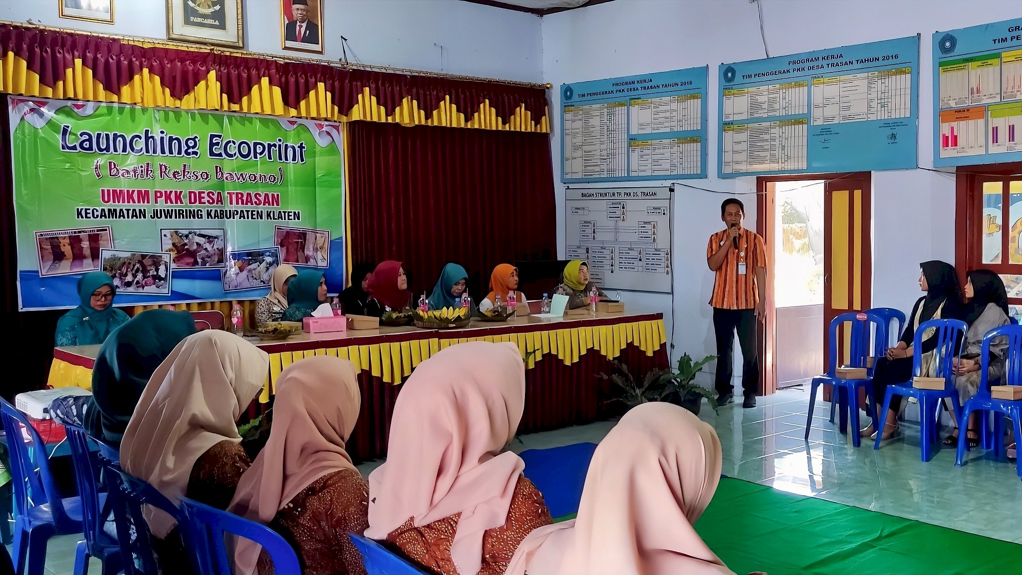 Launching Ecoprint (Batik Rekso Bawono) UMKM PKK Desa Trasan Kecamatan Juwiring