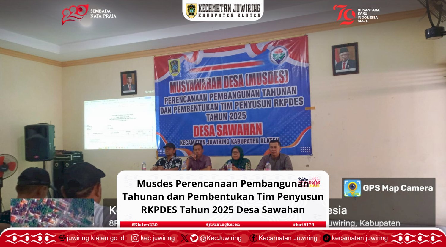 Musdes Perencanaan Pembangunan Tahunan dan Pembentukan Tim Penyusun RKPDES Tahun 2025 di Desa Sawahan.