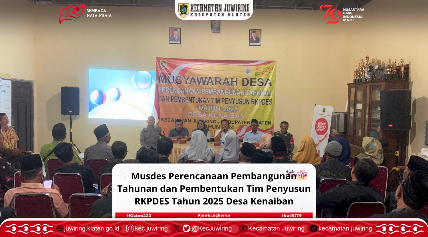 Musdes Perencanaan Pembangunan Tahunan dan Pembentukan Tim Penyusun RKPDES Tahun 2025 di Desa Kenaiban