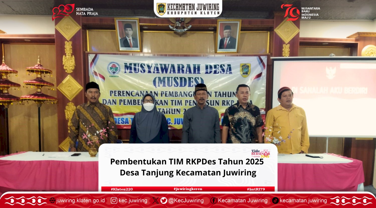 Musyawarah Desa (Musdes) untuk pembentukan Tim Penyusun Rencana Kerja Pemerintah Desa (RKPDesa) Tahun 2025 di Desa Tanjung