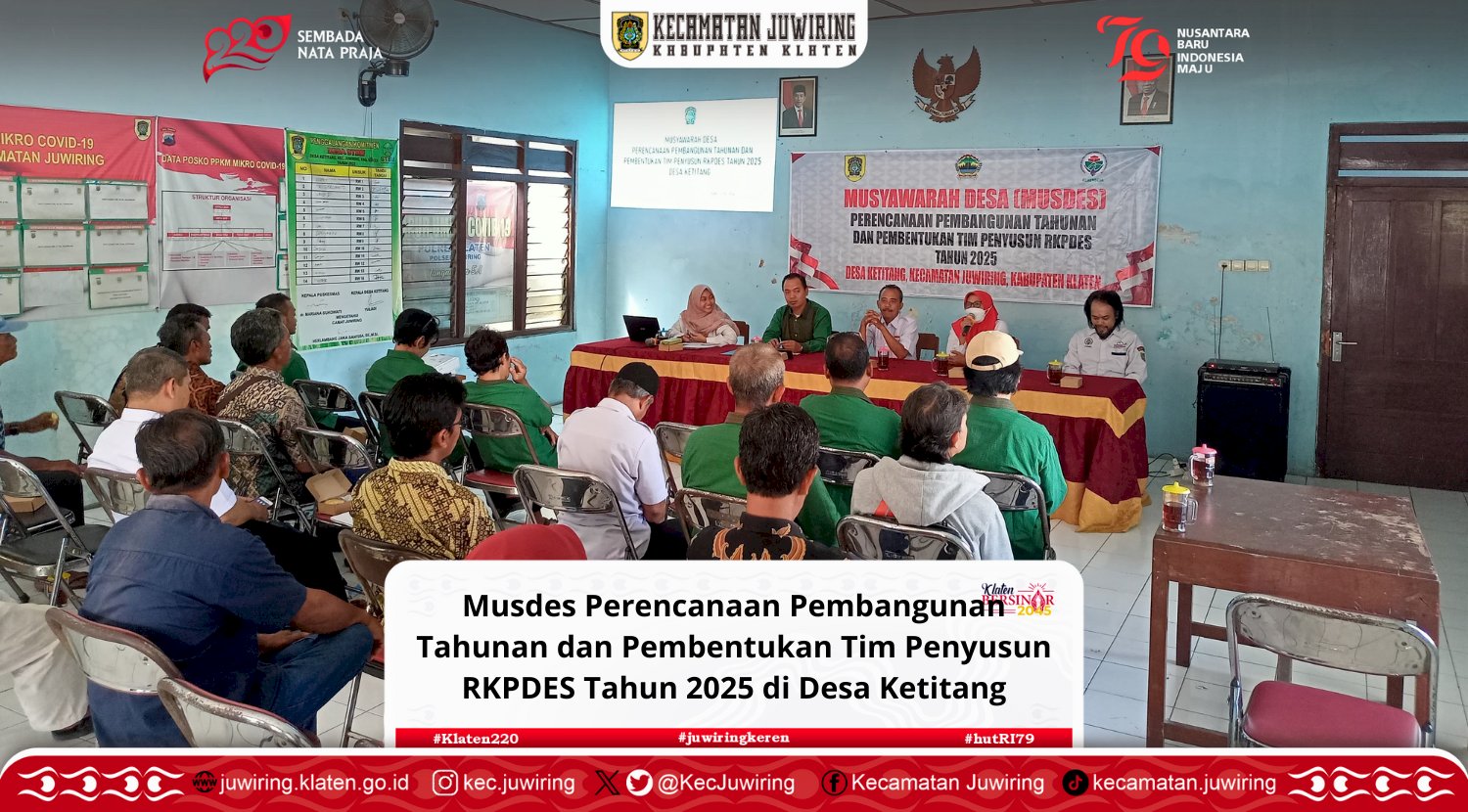 Musdes Perencanaan Pembangunan Tahunan dan Pembentukan Tim Penyusun RKPDES Tahun 2025 di Desa Ketitang.