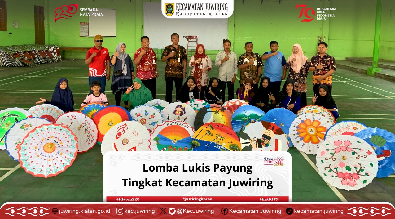 Lomba Lukis Payung di Kecamatan Juwiring