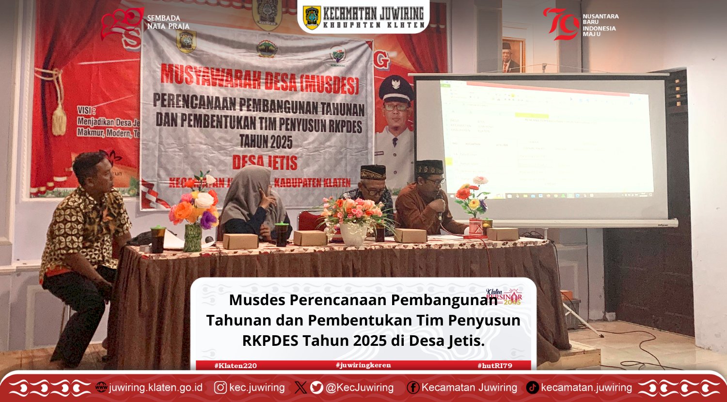 Musdes Perencanaan Pembangunan Tahunan dan Pembentukan Tim Penyusun RKPDES Tahun 2025 di Desa Jetis