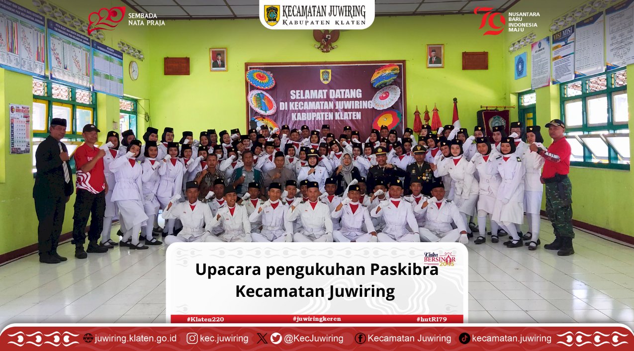 Upacara pengukuhan Paskibra Kecamatan Juwiring