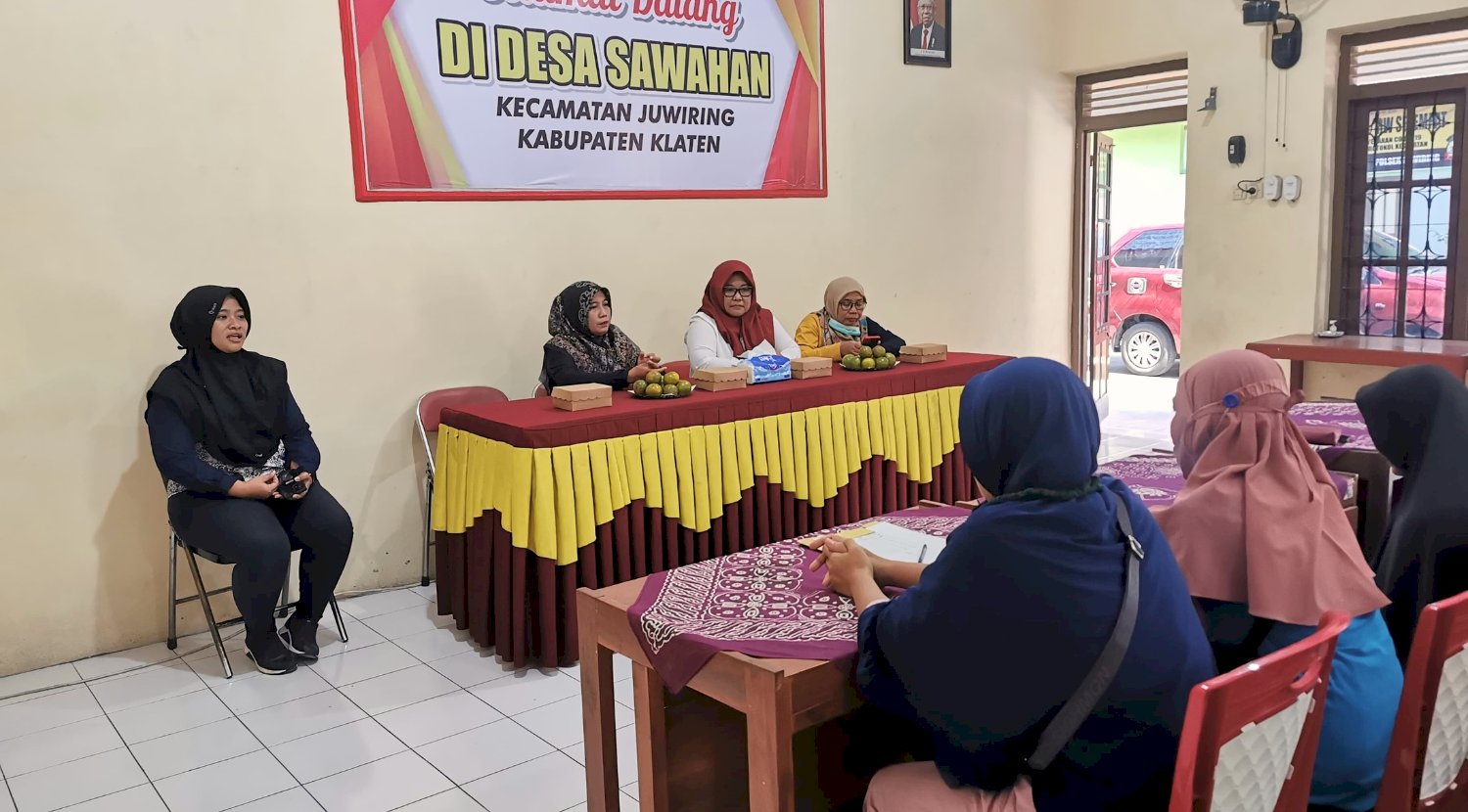 Rapat koordinasi persiapan Lomba Isi Piringku tingkat Kabupaten Klaten oleh Desa Sawahan