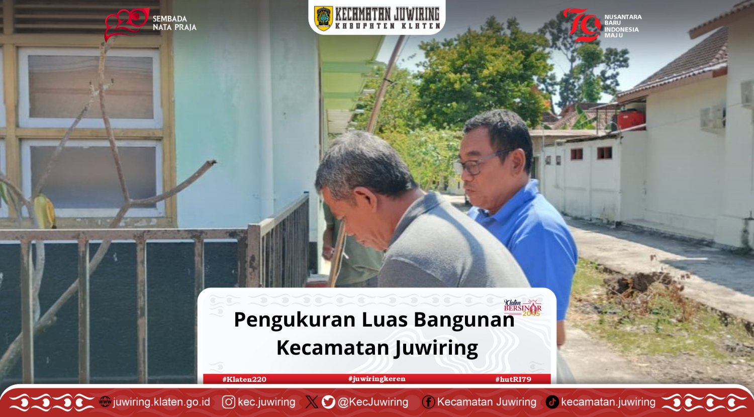 Pengukuran Luas Bangunan Kecamatan Juwiring