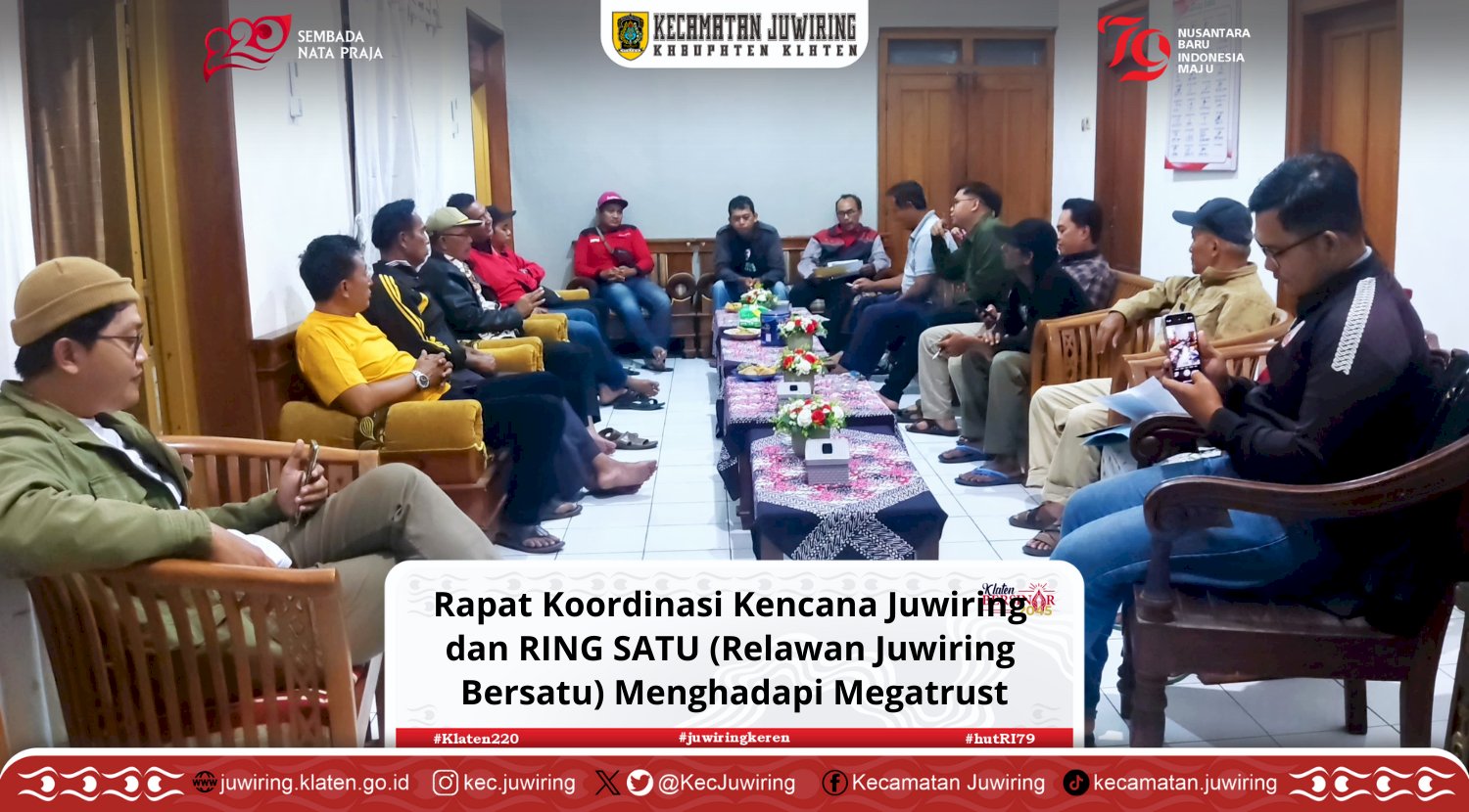 Rapat Koordinasi Kencana Juwiring  dan RING SATU (Relawan Juwiring  Bersatu) Menghadapi Megatrust