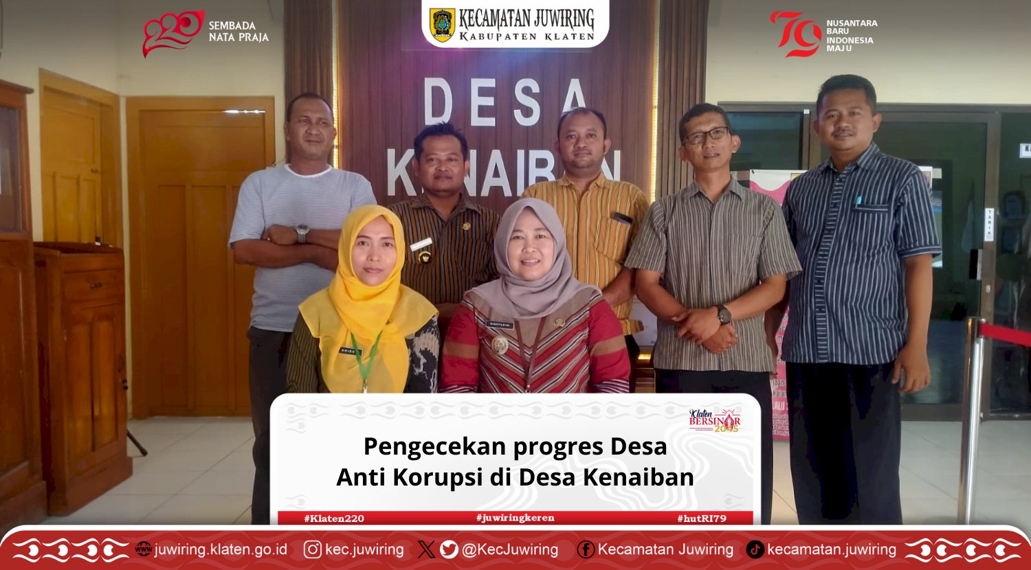 Pengecekan progres Desa Anti Korupsi di Desa Kenaiban