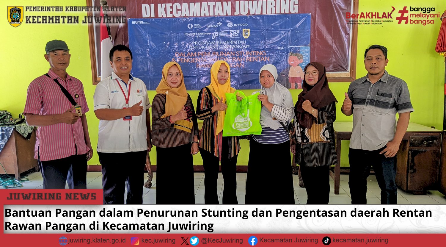 Bantuan Pangan dalam Penurunan Stunting dan Pengentasan daerah Rentan Rawan Pangan di Kecamatan Juwiring