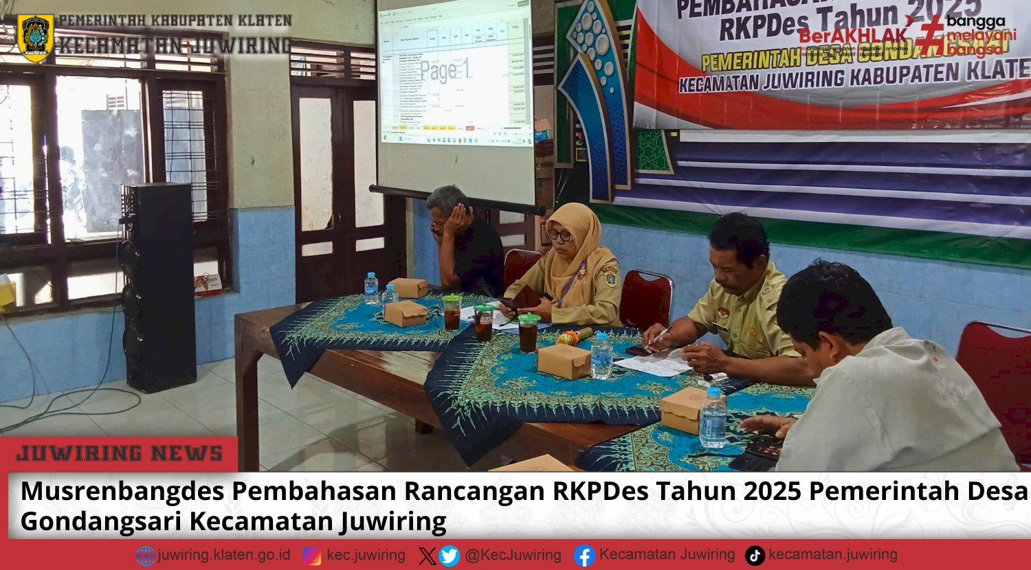 Musrenbangdes Pembahasan Rancangan RKPDES Tahun 2025 Desa Gondangsari