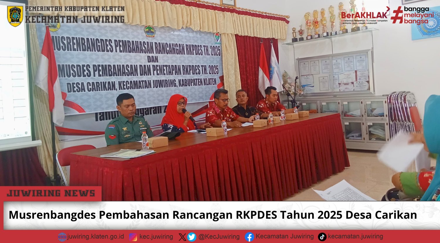 Musrenbangdes Pembahasan Rancangan RKPDES Tahun 2025 Desa Carikan