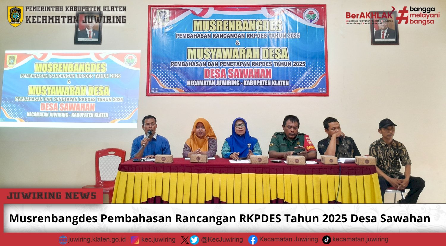 Musrenbangdes Pembahasan Rancangan RKPDES Tahun 2025 Desa Sawahan