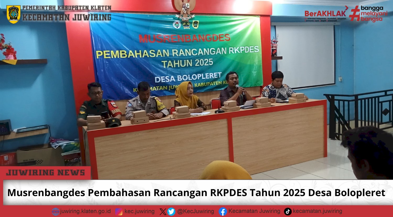 Musrenbangdes Pembahasan Rancangan RKPDES Tahun 2025 Desa Bolopleret