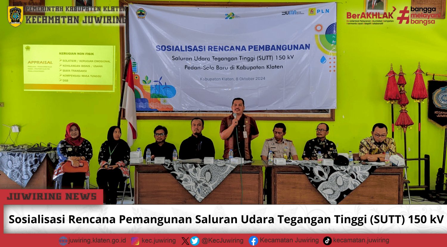 Rapat Sosialisasi SUTT Pedan-Solo Baru: PLN Siap Tingkatkan Keandalan Listrik Klaten dengan Komitmen Transparansi dan Mitigasi Dampak