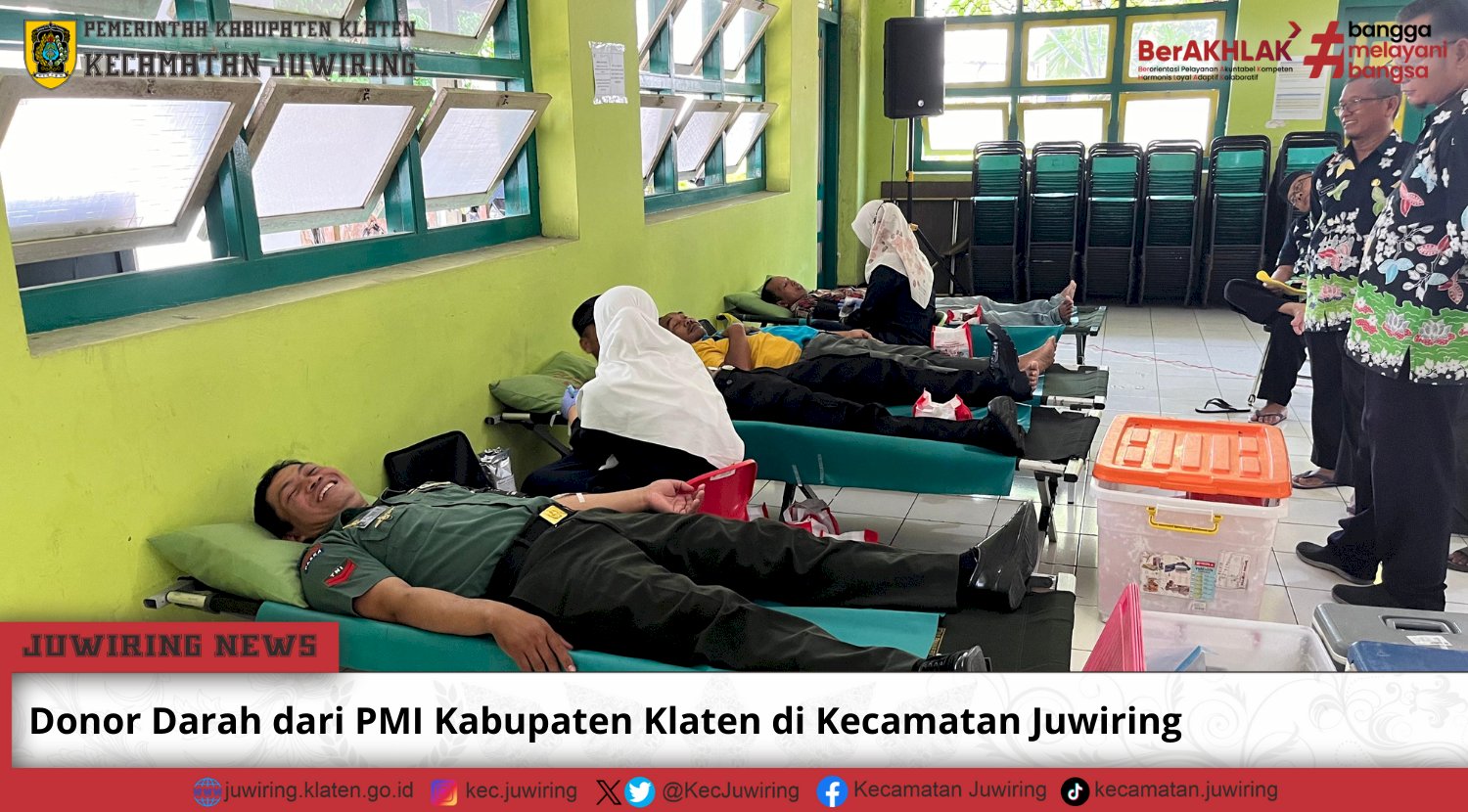 Donor Darah dari PMI Kabupaten Klaten di Kecamatan Juwiring