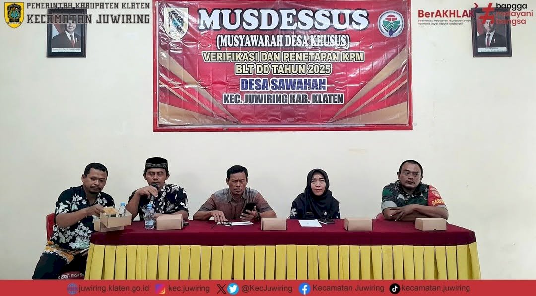 Musdessus Verifikasi dan Penetapan KPM BLT DD Tahun Anggaran 2025 Desa Kwarasan dan Desa Sawahan