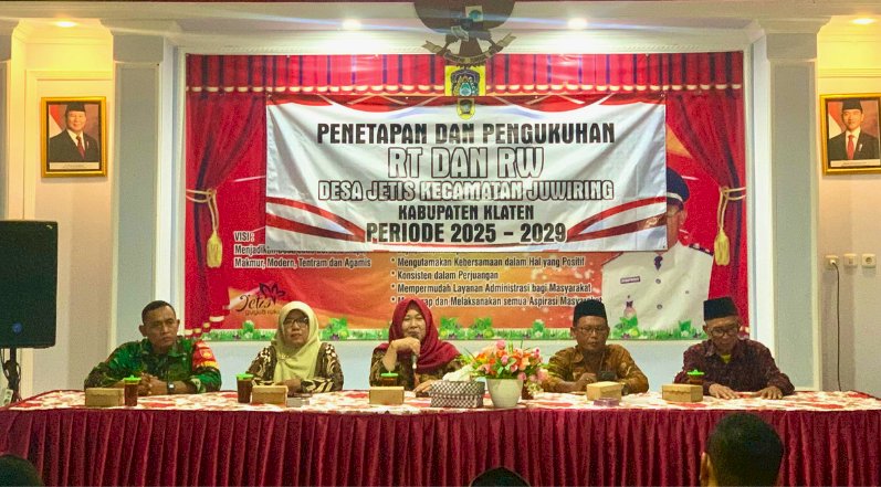 Penetapan Pengukuhan RT & RW Desa Jetis Periode 2025 - 2029
