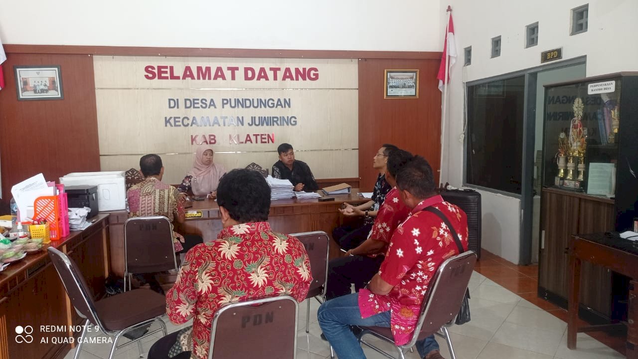 Evaluasi Pengelolaan Dana Desa dari TIM Monev Kecamatan Juwiring di Desa Pundungan