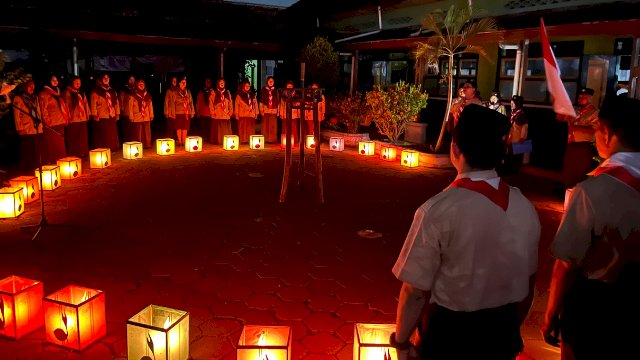 Camat dan Forkompicam Juwiring menghadiri Malam Renungan & Ulang Janji Hari Pramuka ke-64
