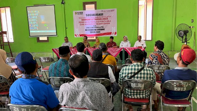 Sosialisasi Perda No. 13 Tahun 2023 Camat Juwiring dan DPRD Klaten Perkuat Ideologi Pancasila di Desa Bulurejo