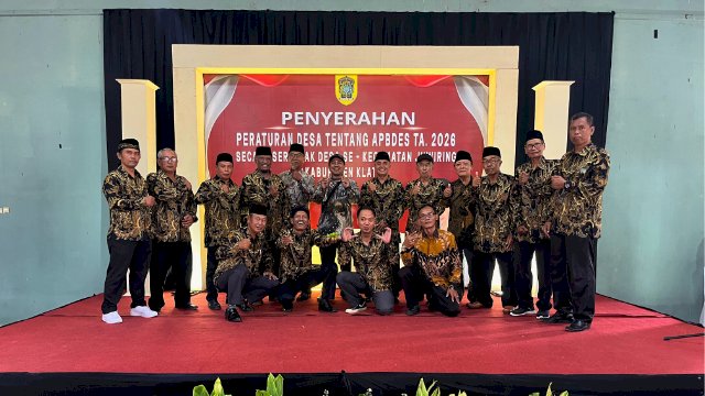 Penyerahan Perdes APBDes 2026 se-Kecamatan Juwiring, Wujud Tata Kelola Keuangan Desa yang Tertib dan Akuntabel