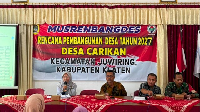 Kecamatan Juwiring Hadiri Musrenbang Tingkat Desa di Desa Carikan, Taji dan Bulurejo